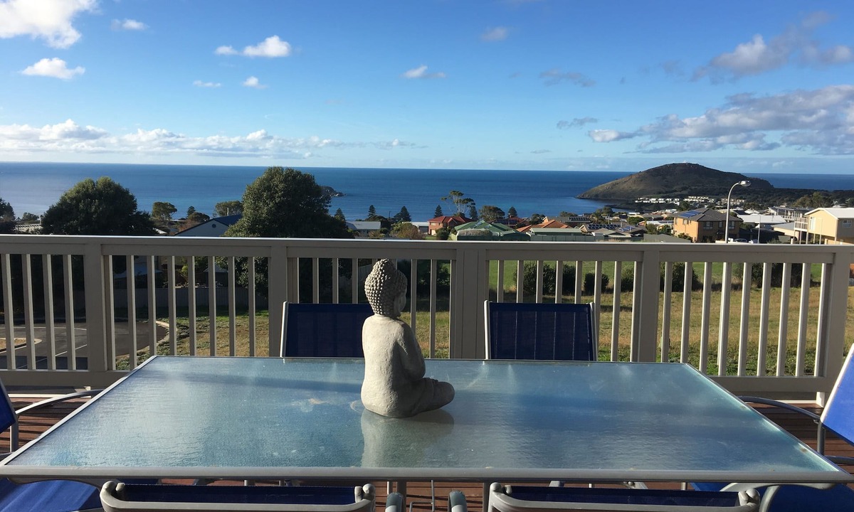 Encounter Bay House | Beautiful deck with stunning ocean views