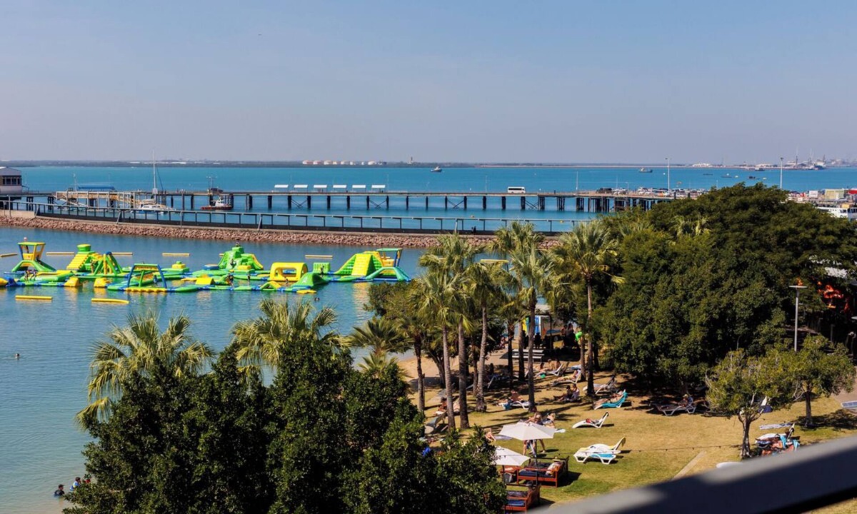 Darwin City Centre Apartment | Delightful Waterfront Lagoon Views + Restaurants
