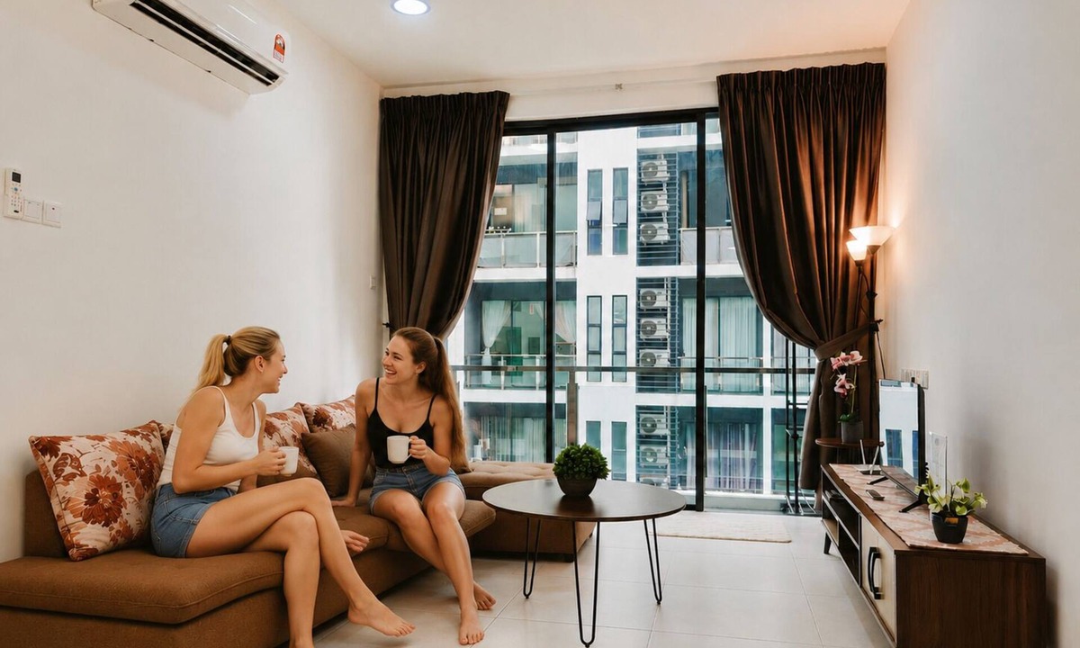 Kuching Condo | Galacity Cozy 2-bedroom condo with AC in gorgeous Kuching