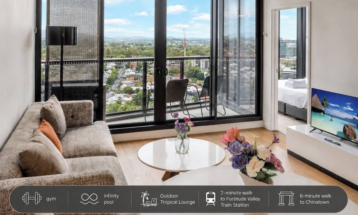 Fortitude Valley Apartment | High-level 1 Bedroom Apartment in Fortitude Valley