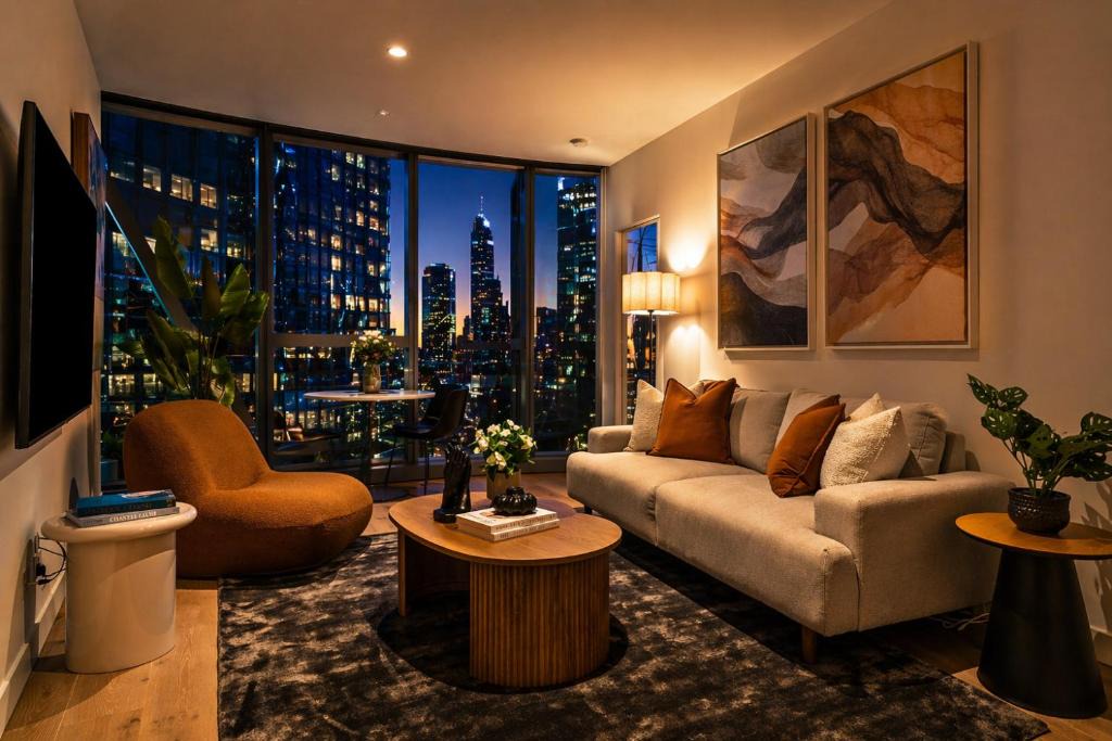 Melbourne Central Business District Apartment | Luxury 2BR Retreat, Pool, Sauna & Prime CBD Locat