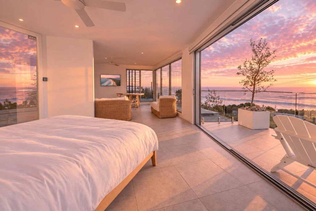 Coolum Beach Apartment | Oceanfront luxury apartment with views, king bed & private balcony