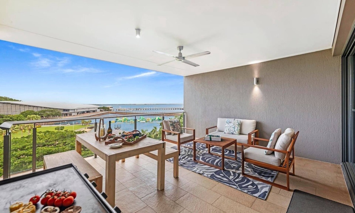 Darwin City Centre Apartment | Waterfront Wonder Expansive Indoor Outdoor Haven