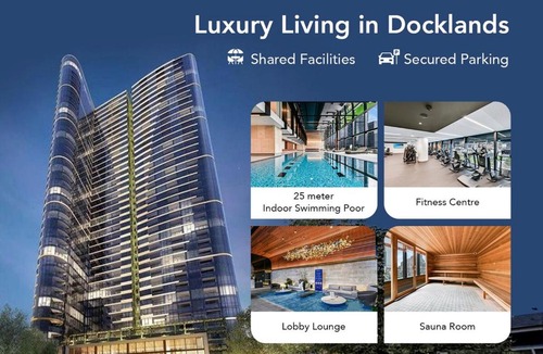 Docklands Apartment | 44D Stunning Ocean view 3Bedroom Abnb Apartment with Free parking