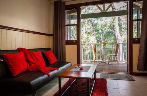 Margaret River Ski Chalet | Cozy Studio Chalet perfect for couples and a veranda overlooking the bushland