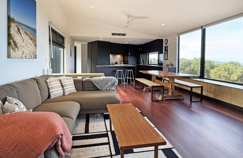 Ocean Beach House | Lights Lookout: Elevated home, expansive sea views