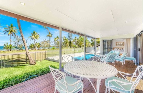 Grasstree Beach House | Luxury beachfront escape: Ocean views and poolside living!