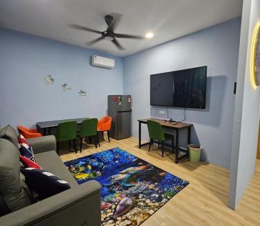 Pusat Komersil Lee Ling Apartment | Matang Centre, SeaWorld Theme, Walk Up 1st Flr APT