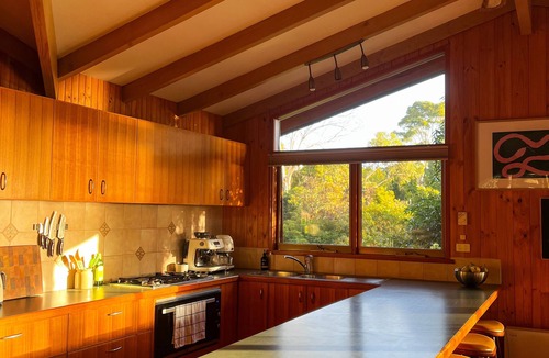 McCrae House | Mid century modern style home with pool and sauna. Pet friendly!