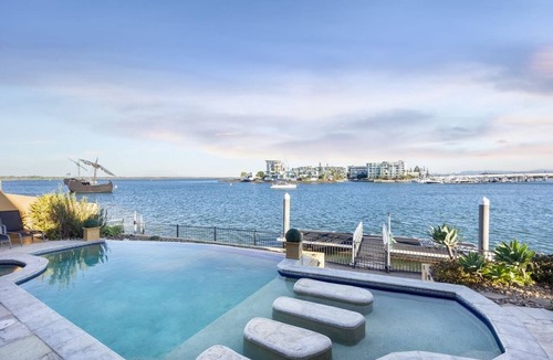 Paradise Point House | Modern 5BR Waterfront Escape Balcony & Dock Access