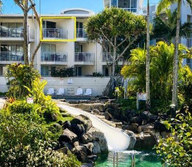 Alexandra Headland Apartment | Top Floor , Ocean and Resort Pool Views at Alex Beach Resort for 2 !