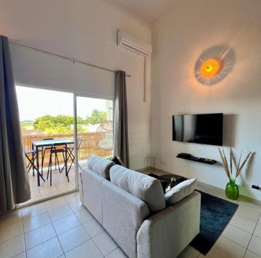 Air-conditioned studio with mezzanine in Cayenne