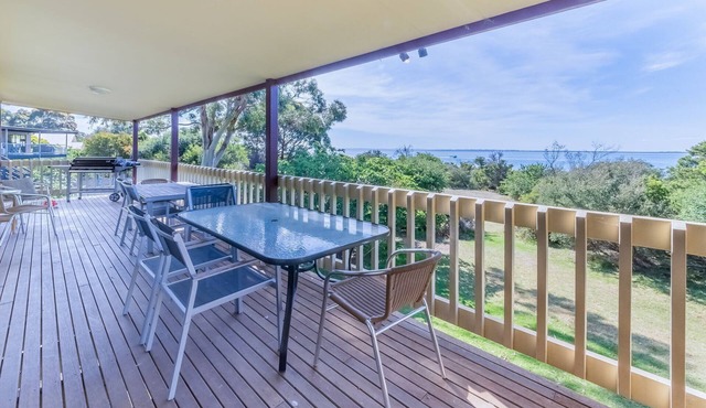 BEACH FRONT HOUSE with extensive water views, large deck and outdoor space in Cowes