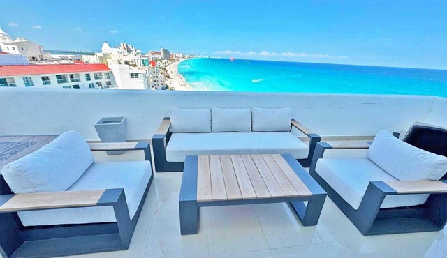 Beachfront – 12BR/10bth – Penthouse Combo #3124 in Cancun
