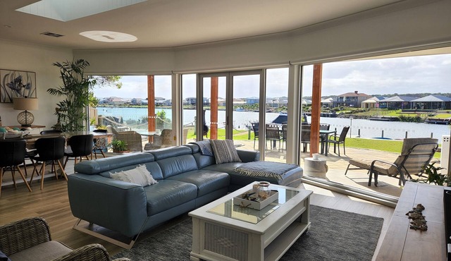 Beautiful waterfront home with kayaks