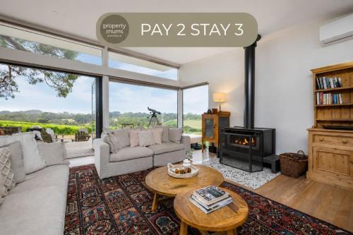 Bella's Block Vineyard Retreat with Tennis Court, Shoreham