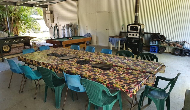 Blue Horizon Orchid Beach Fraser Island open plan living with large BBQ area