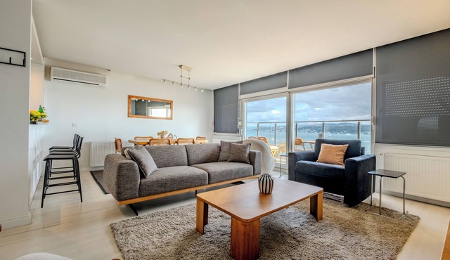 Bosphorus View: Spacious 3-bedroom apartment in lovely Istanbul with AC in İstanbul