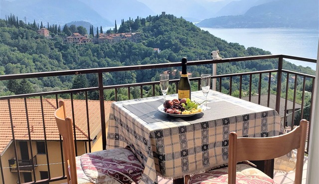 Charming Perledo Retreat with Lake View, Balcony & Parking in Perledo