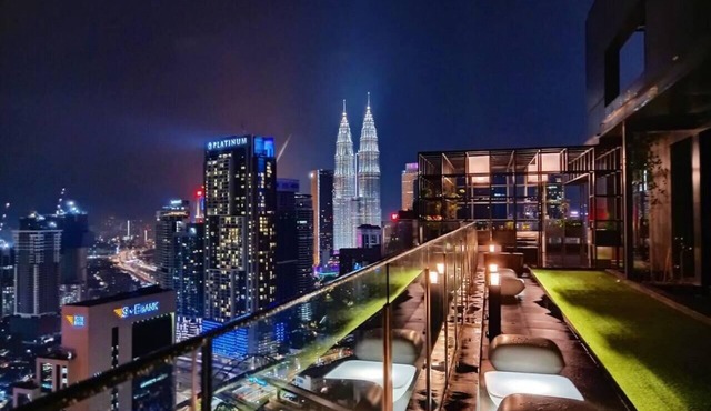 Klcc studio with a rooftop garden/playground