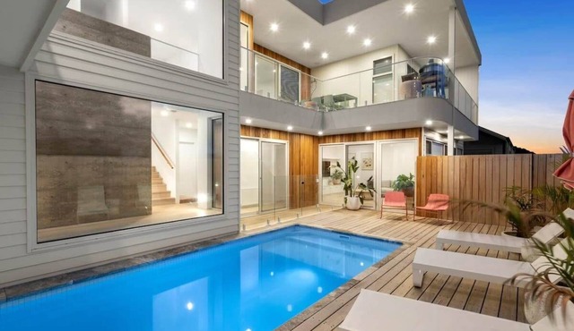 Links view coastal sanctuary with heated pool