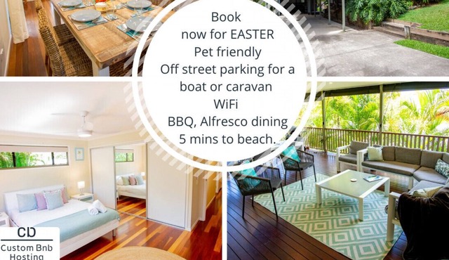 Long stays welcome. Pet friendly. Boat parking