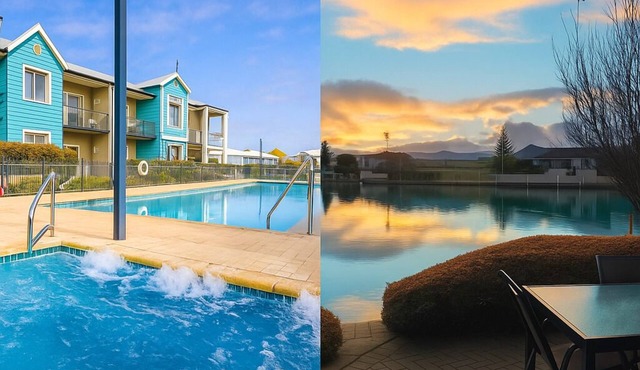 Luxury Canal front retreat with pool, spa, jetty. in Halls Head