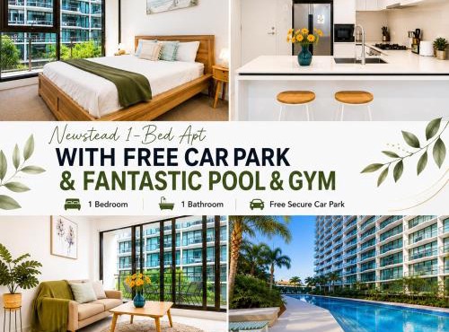 Modern 1-bdr Apt w/free car park&fantastic pool