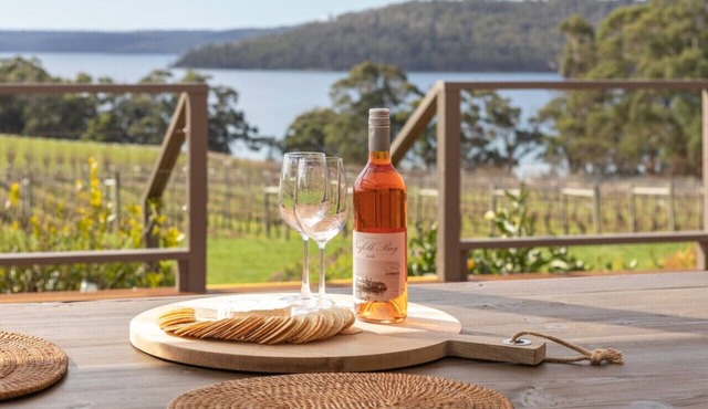 Norfolk Bay Retreat - views over the sea and vines