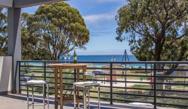 Ocean views from your spacious balcony at Seaside Escape Aria