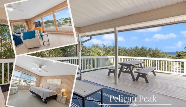 Ocean Views, Sleeps 10 & Walk to Beach | Pelican Peak in St. Augustine
