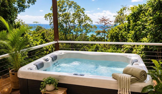 Sky: rainforest and ocean views with jacuzzi