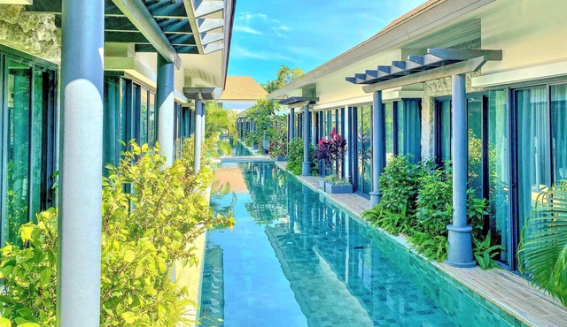 Snappy 2 BR Pool Access Suite | Kitchen | Washer in Tambon Chalong