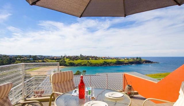 Soak in the stunning water views from the balcony