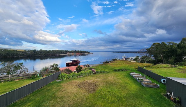 Spectacular views of Macquarie Harbour from your very own private deck!