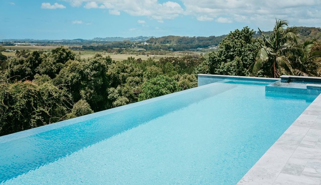 Sunshine Coast retreat pool media room hot tub fire pit