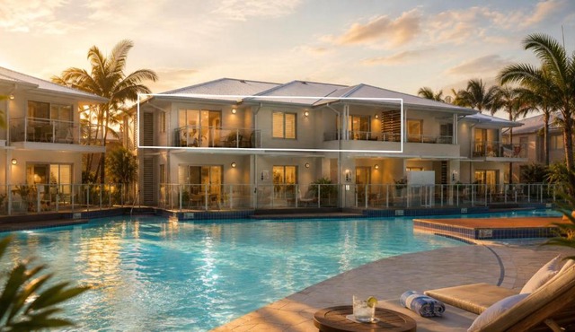 The Golden Palm - Luxury Renovated Resort 2 Bedroom Apartment