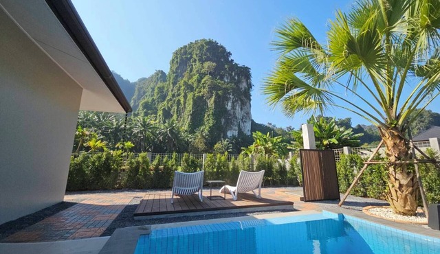 The white mountain pool villa @ Ao nang in Ao Nang sub district