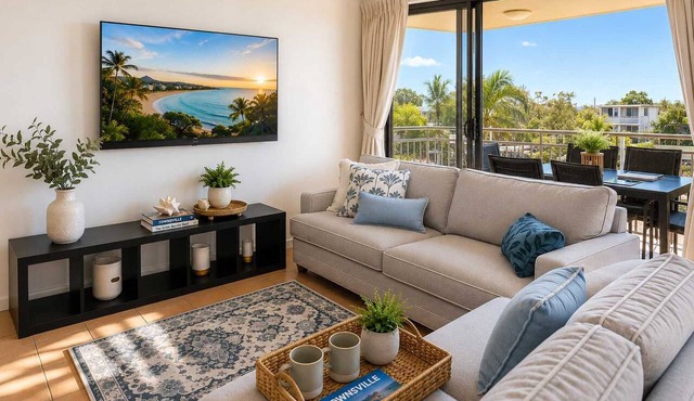 Townsville 2BR Apartment Near The Strand with Pool & Castle Hill Views