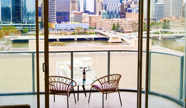 Tranquil River-View 2-Bedroom High-Rise Apartment