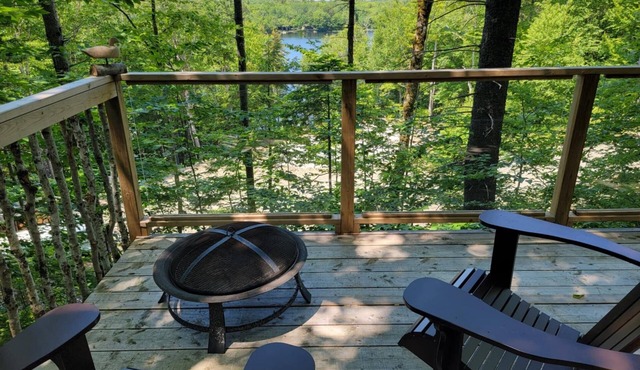 Treehouse overlooking the lake in Mayflower