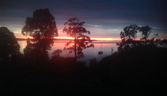 Delightful aspect at Birchs Bay with view to Bruny Island.